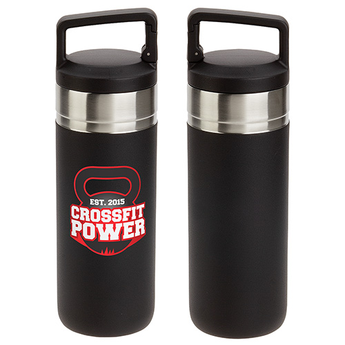 Dante 20 oz Vacuum Insulated Bottle with Carabiner Lid, custom water bottle with logo imprint 7