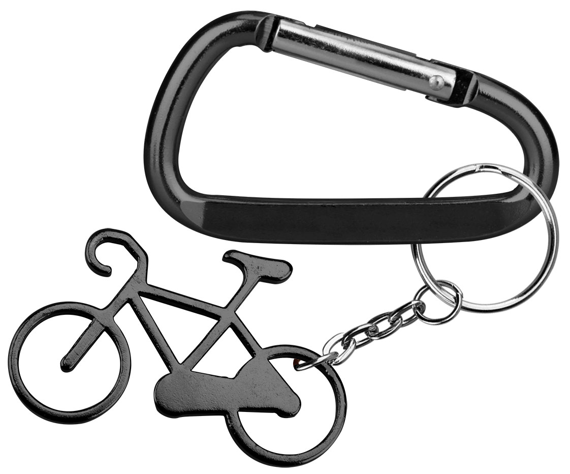 Bicycle shape bottle opener with key chain and carabiner 4
