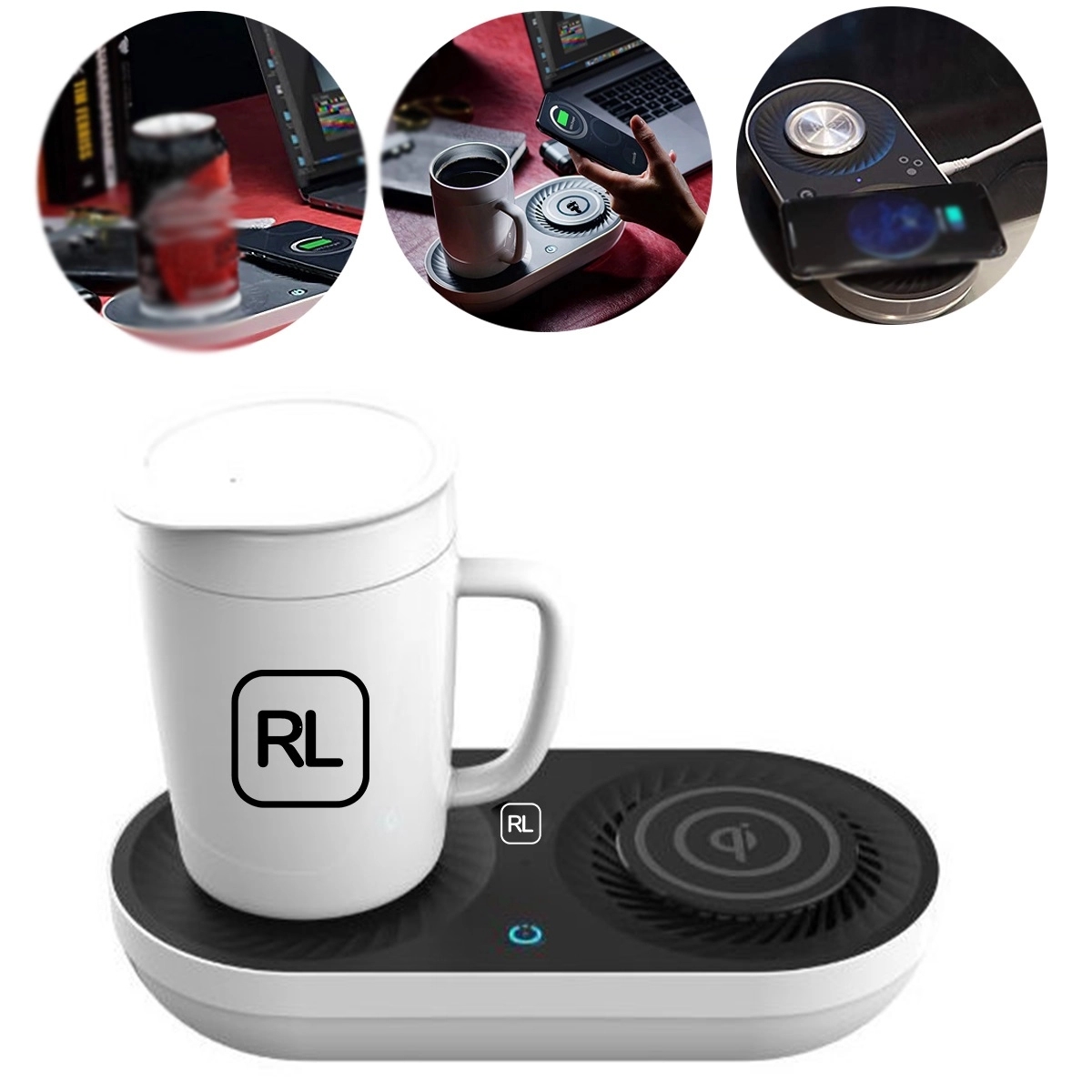 Wireless Fast Charger with Mug Warmer/Drink Cooler 1