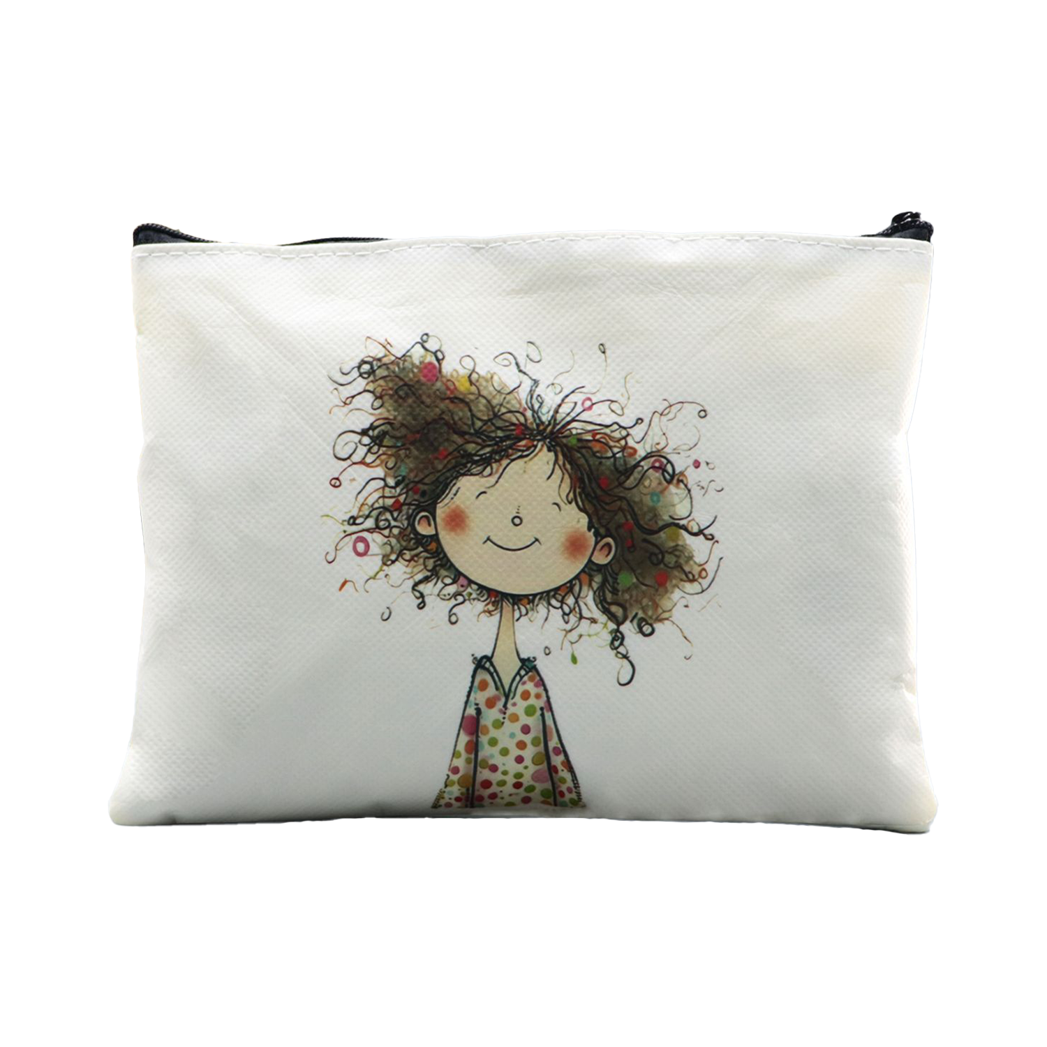 Non-woven Fabric Waterproof Zipper Makeup Bag 1