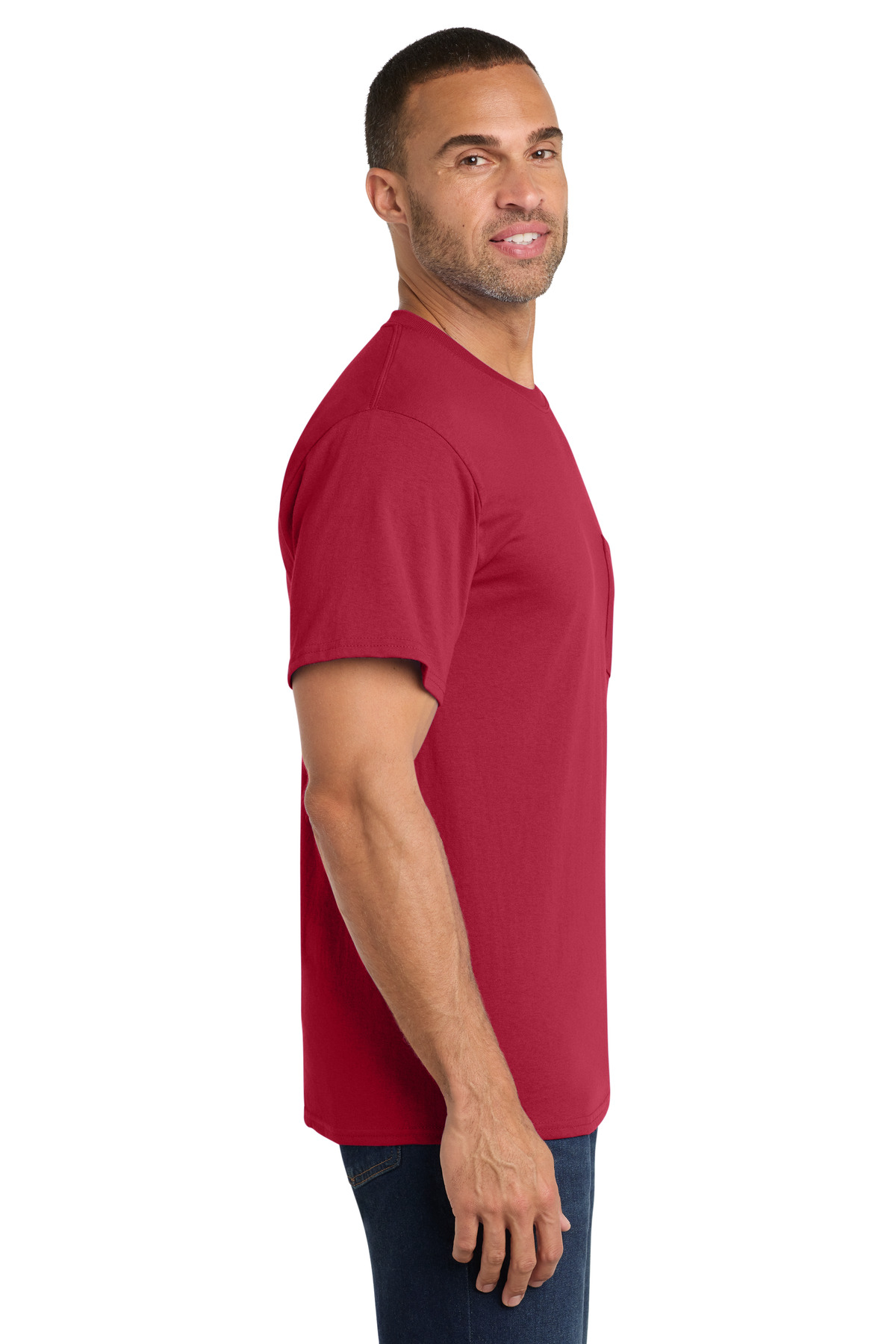 Port & Co Core Cotton Pocket Tee. PC54P 52
