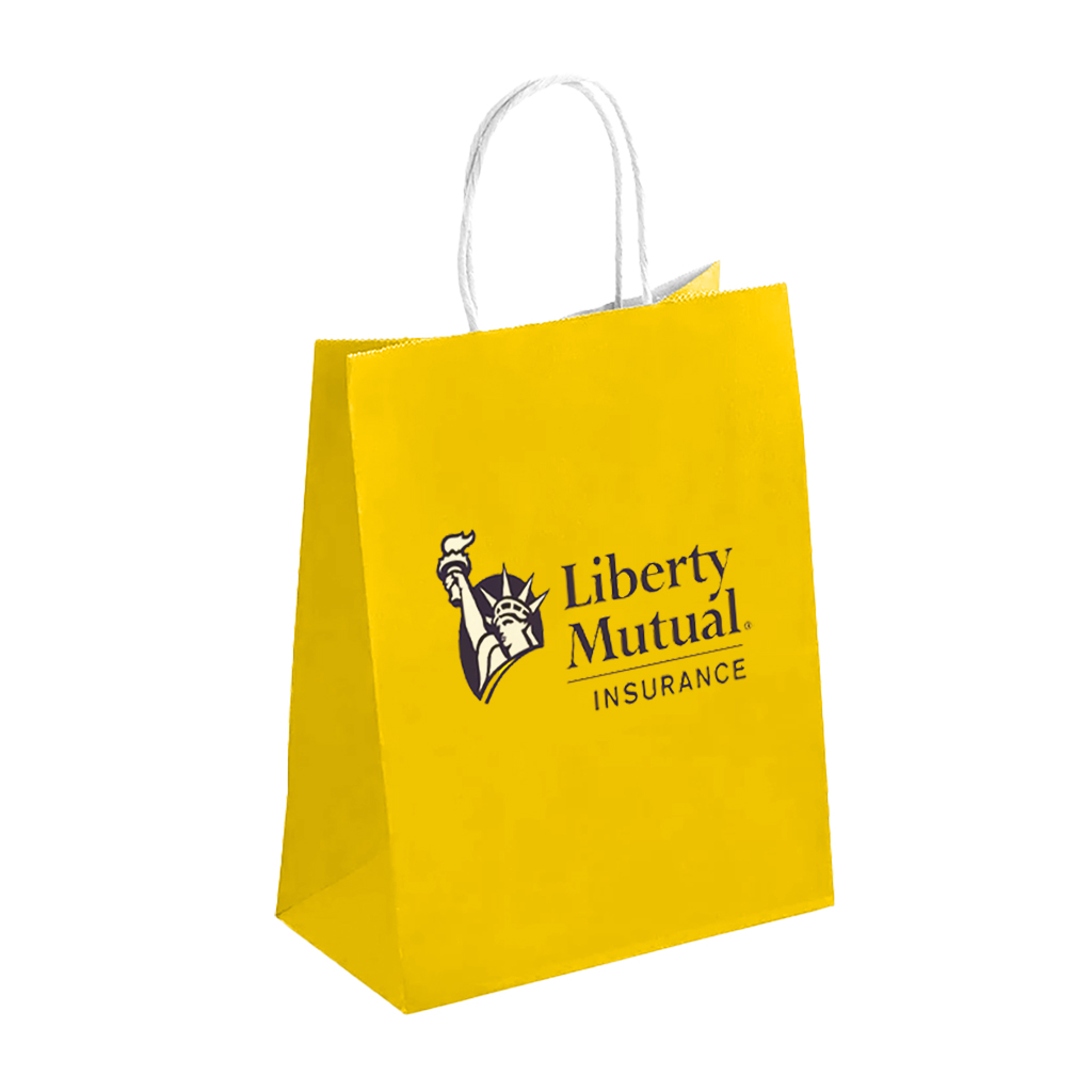 235g Card Paper bag with full color imprint on all sides (6.25*8*2.5") 1