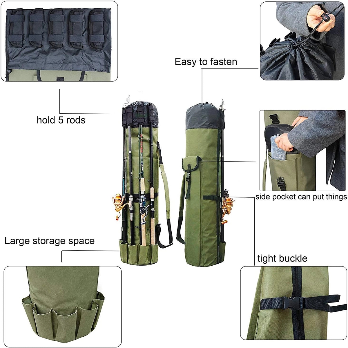 Fishing Pole Bag With Rod Holder 4