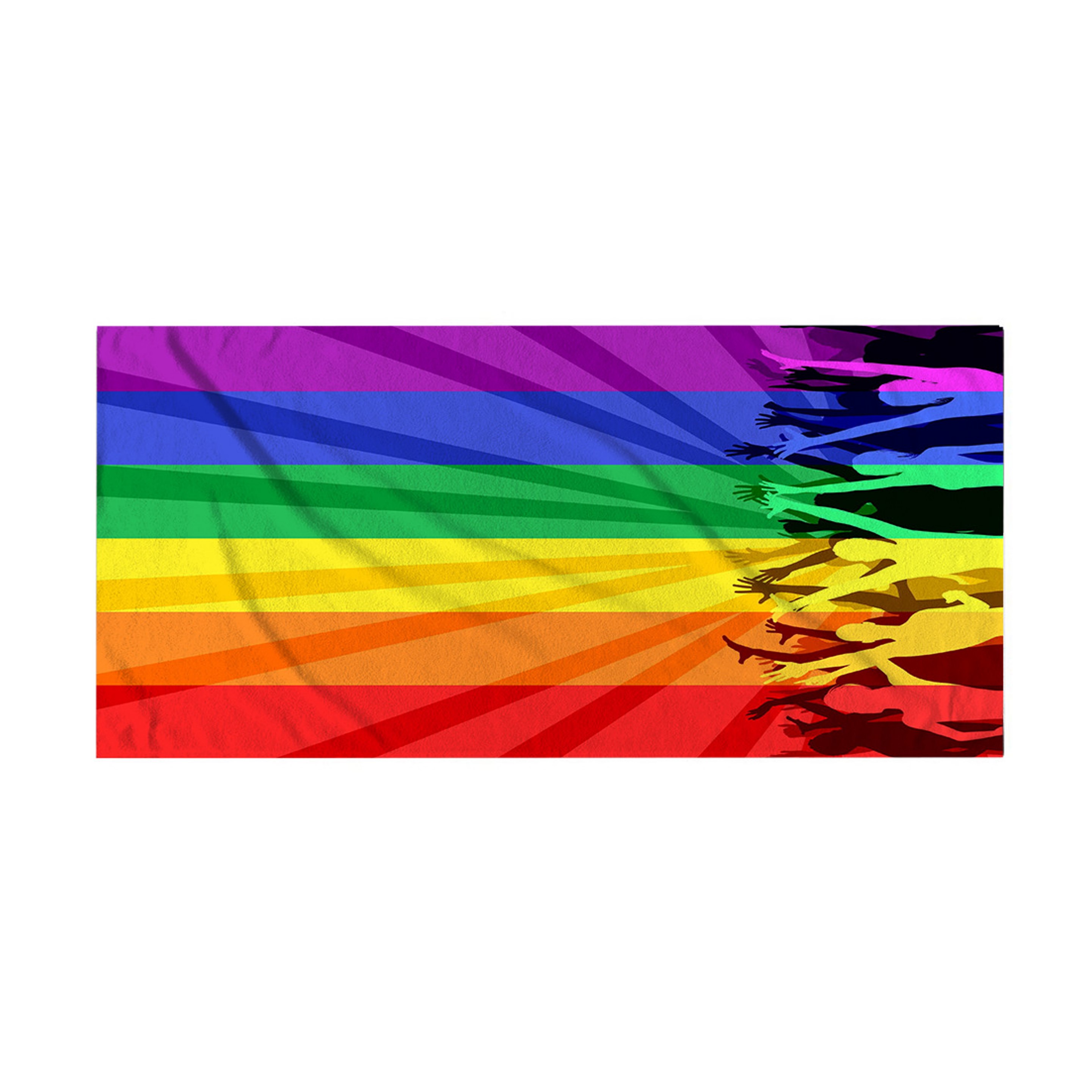 Full Color Rainbow Beach Towel 2