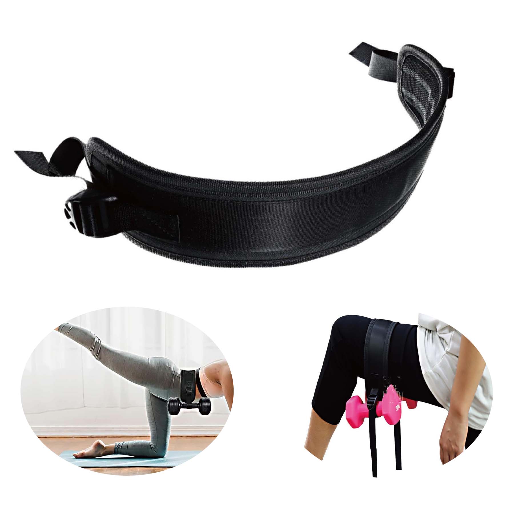 Dumbbell Hip Push Belt 2