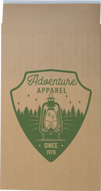 One Color Dura-Bag Expandable Natural Paper Mailer (9.5" W x 16" H x 3" D)