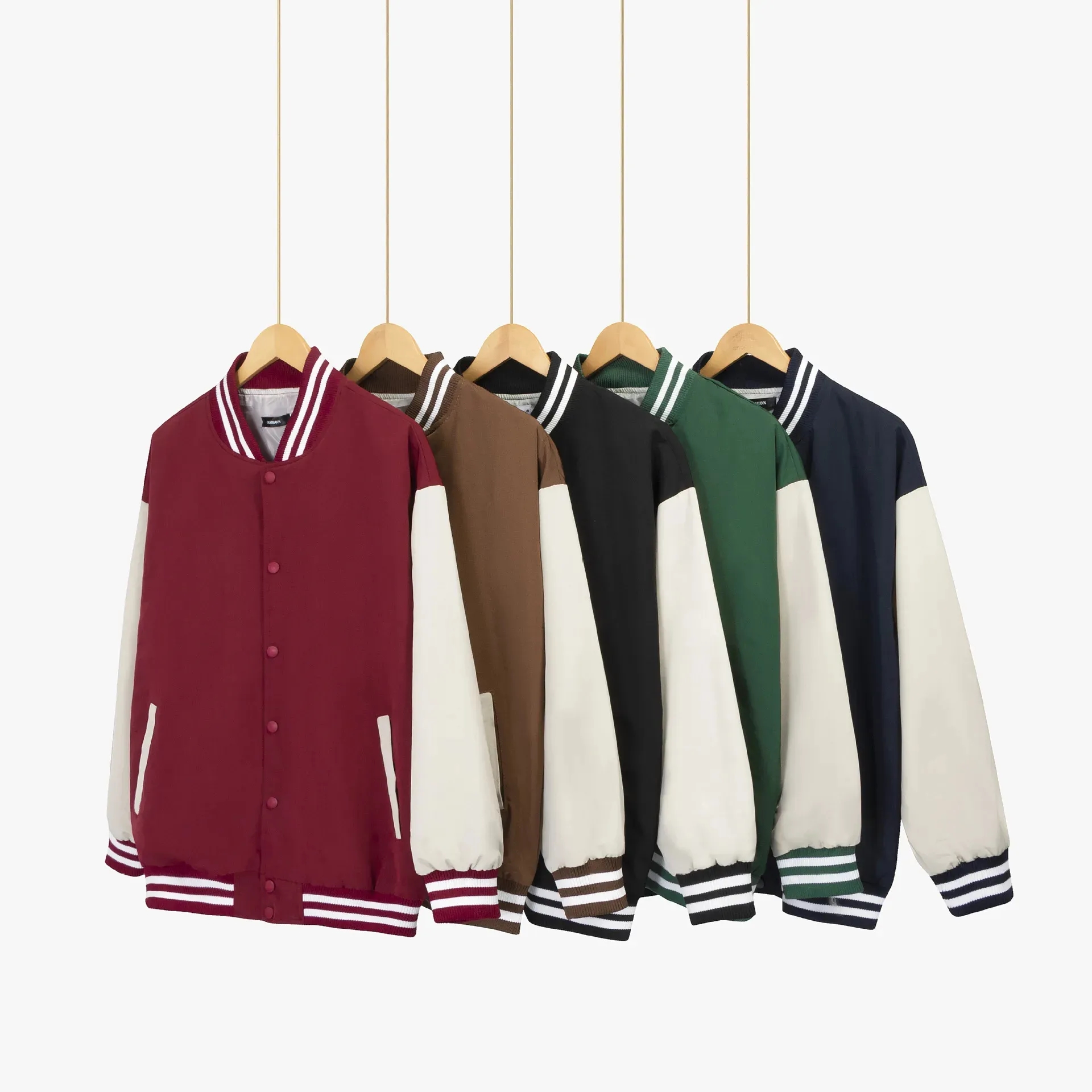 Custom Spliced Cardigan Baseball Varsity Jacket 2