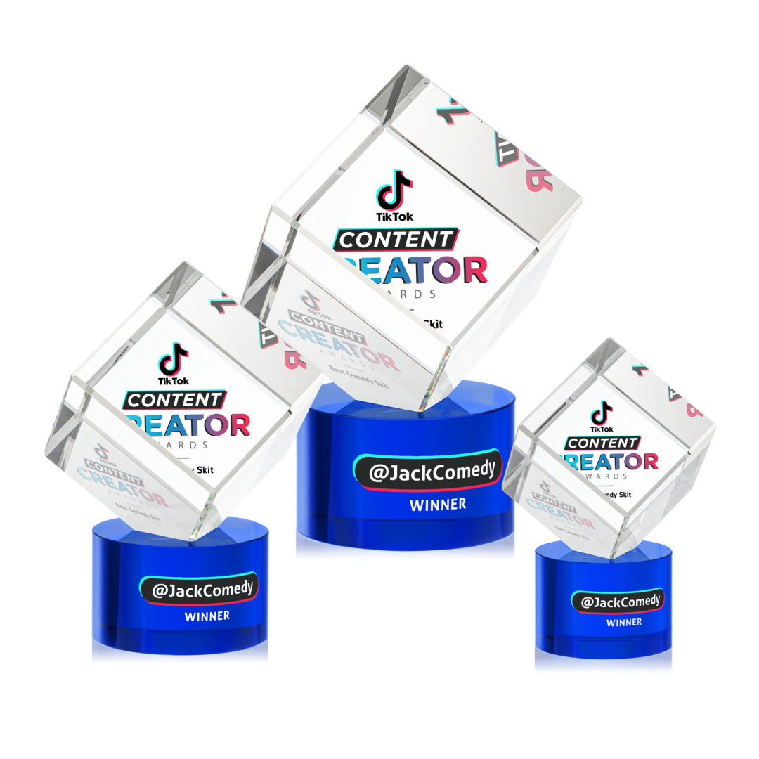 Burrill VividPrint™ Award on Marvel Base - Blue