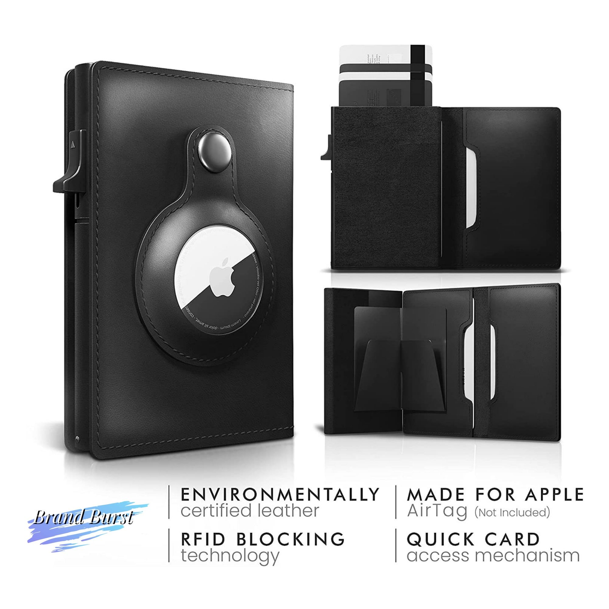 Leather Smart Air Tag Wallet 2