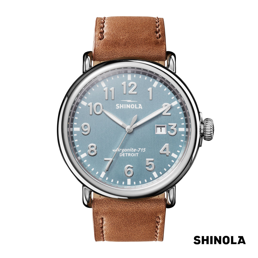 Shinola® Runwell Watch - Stone Blue/Tan 5