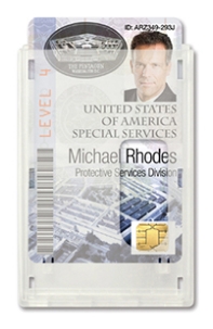 2.15" W x 3.38" H - Vertical Rigid Two-Card Holder (Blank) 2