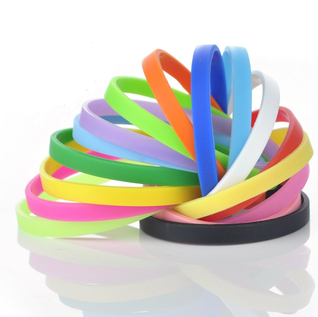 1/4 Inch Embossed Silicone Wristband 2