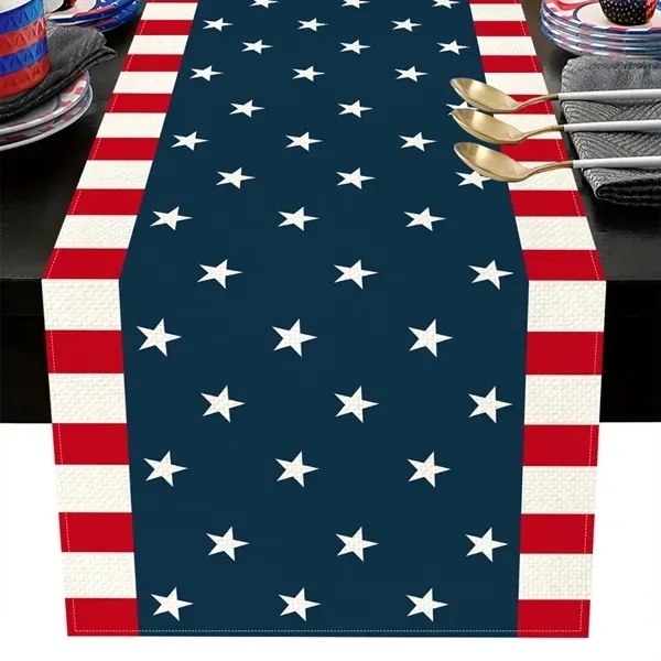Patriotic Stars & Stripes Table Runner - Americana 14