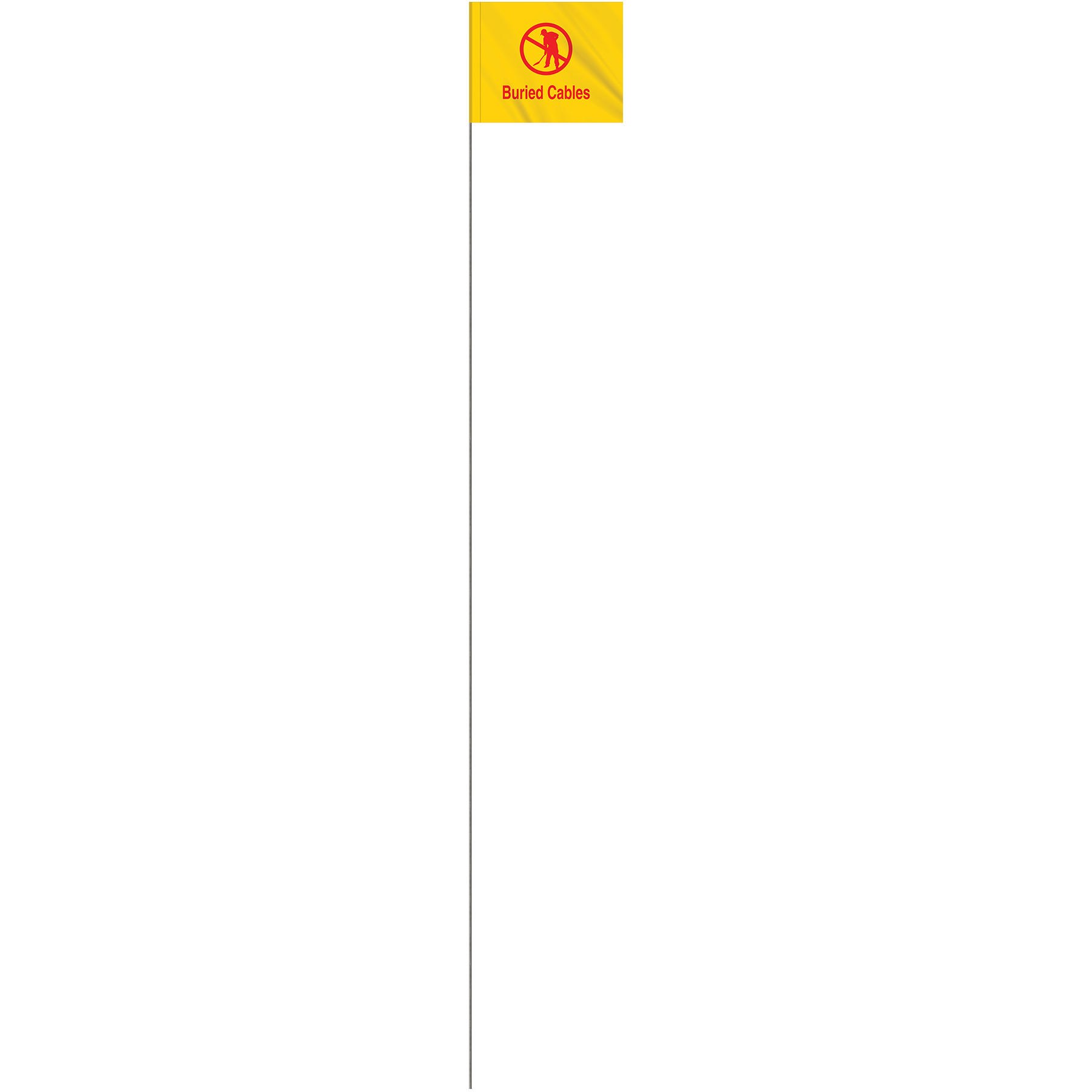 1-Color 4" x 5" Custom Vinyl Marking Flag with 36" Wire 8