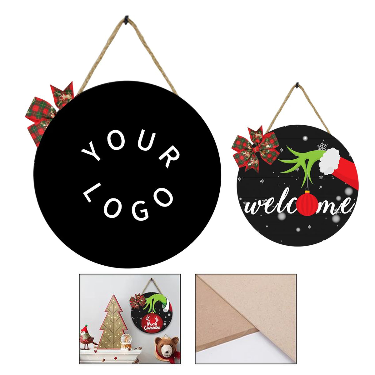 Decorative Wooden Welcome Sign 11.9 Inch Square 3