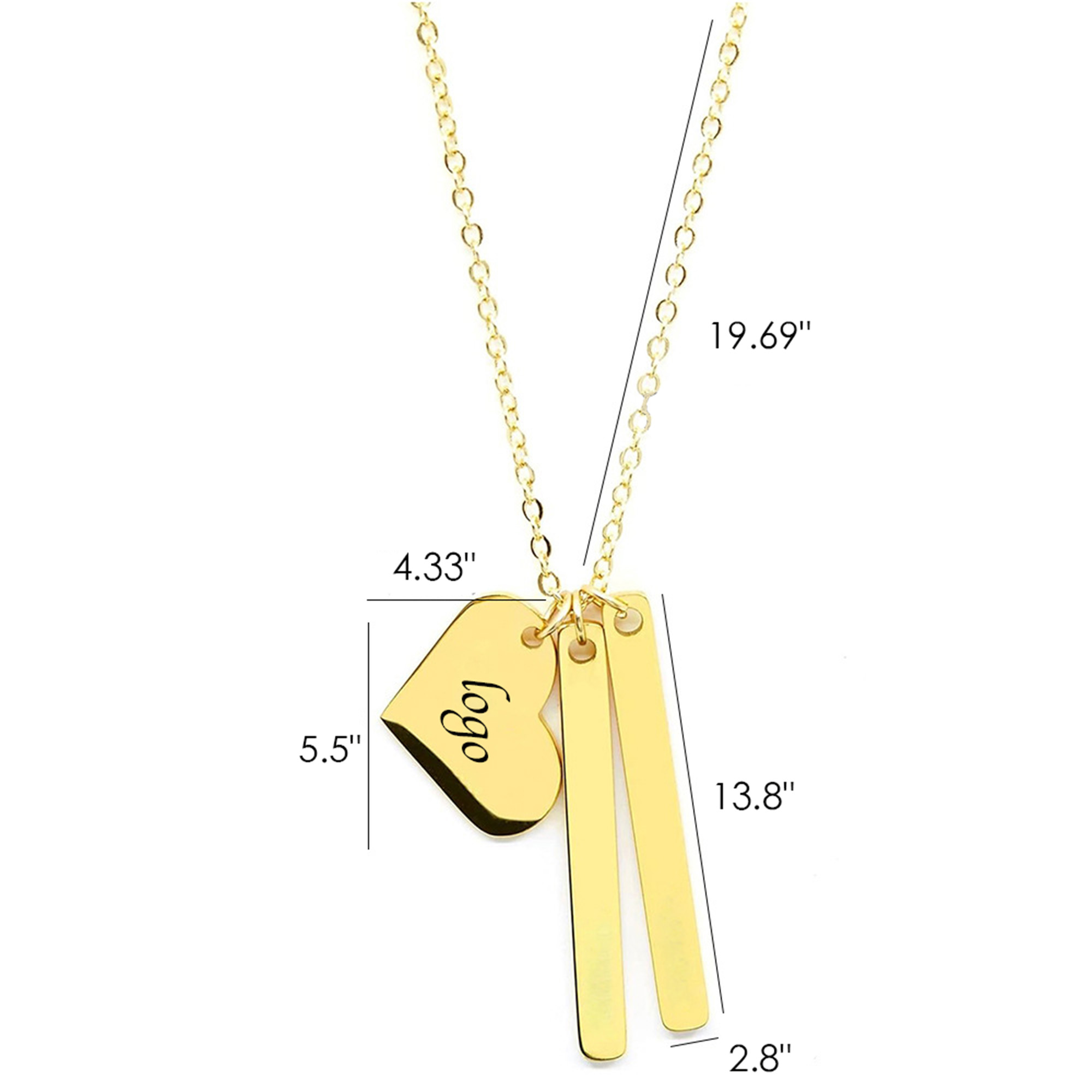 MOQ100 Engraved Heart-Shaped Necklace For Mother's Day 1