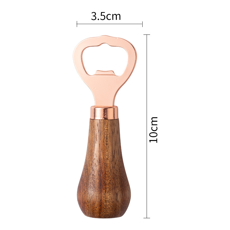 Stainless Steel Standing Bottle Opener with Wooden Handle 3