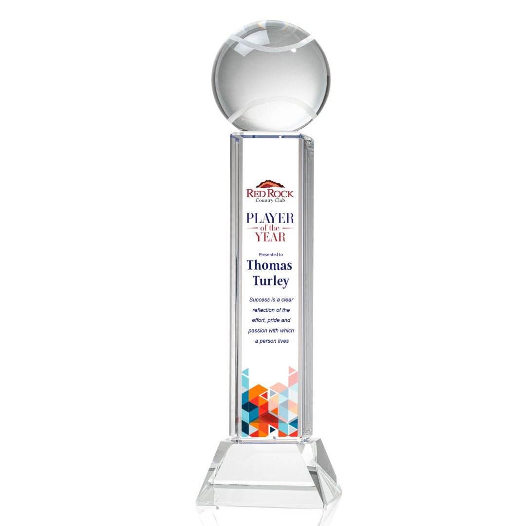 Tennis Ball VividPrint™ Award on Stowe - Clear 8