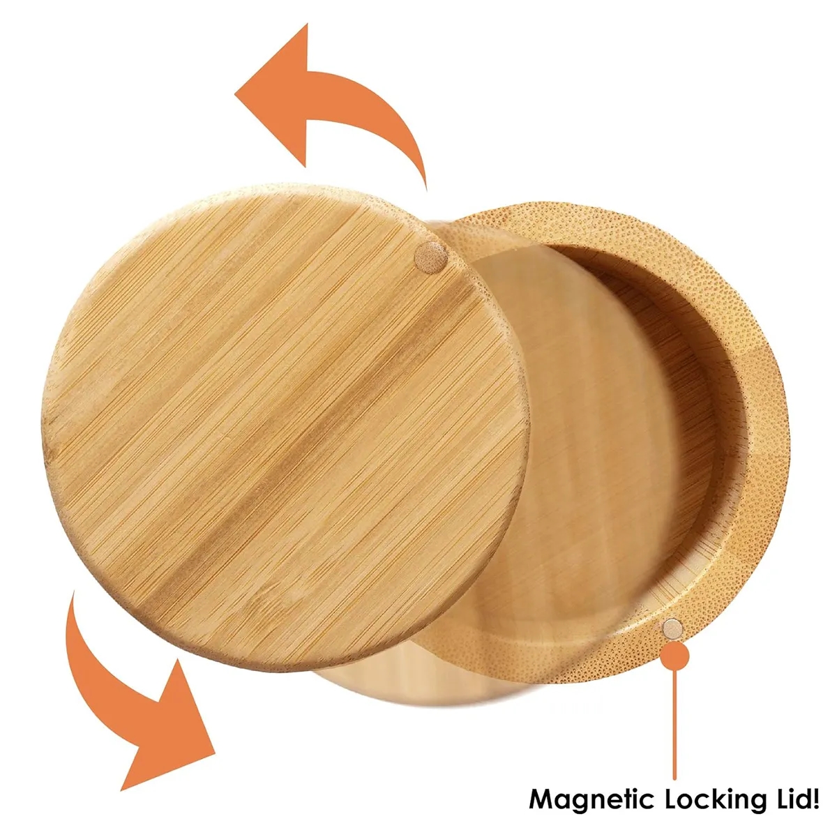 Custom Bamboo Portable Container Box with Lid 5