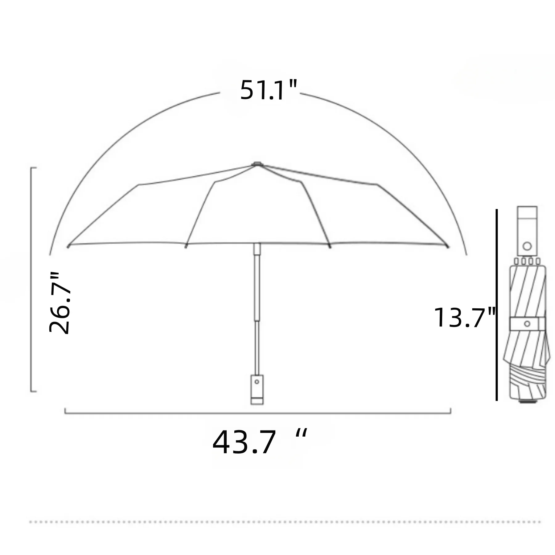 Folding Reverse LED Umbrella 2