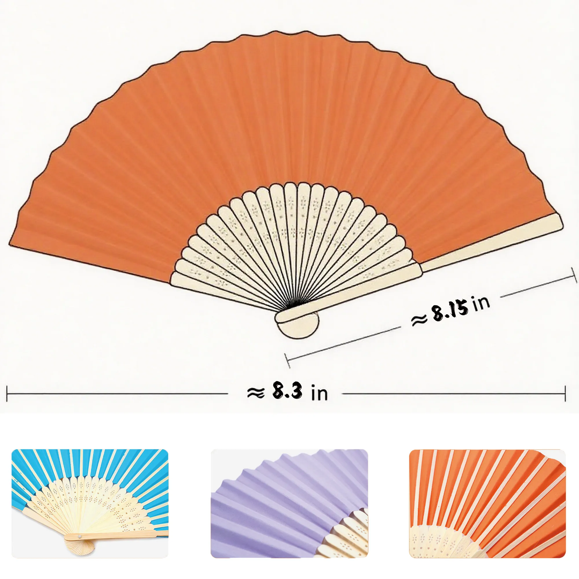 Bamboo Folding Paper Hand Fan 4