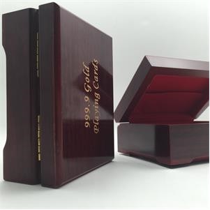 PET 24K Gold Metal Poker Playing Card with Wooden Box 2