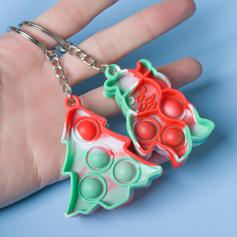 Mini Pop Push It Fidget Toy Keychain for Kids Adults 8