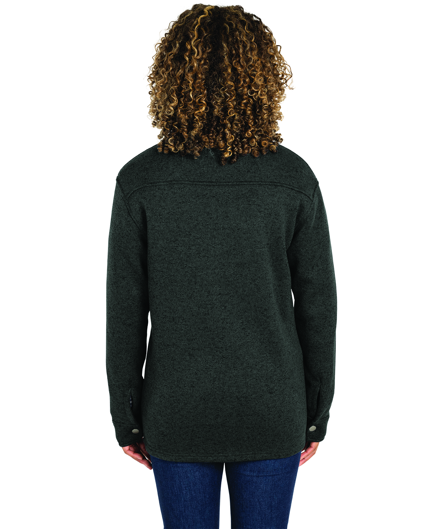 Heathered Fleece Snap Shacket