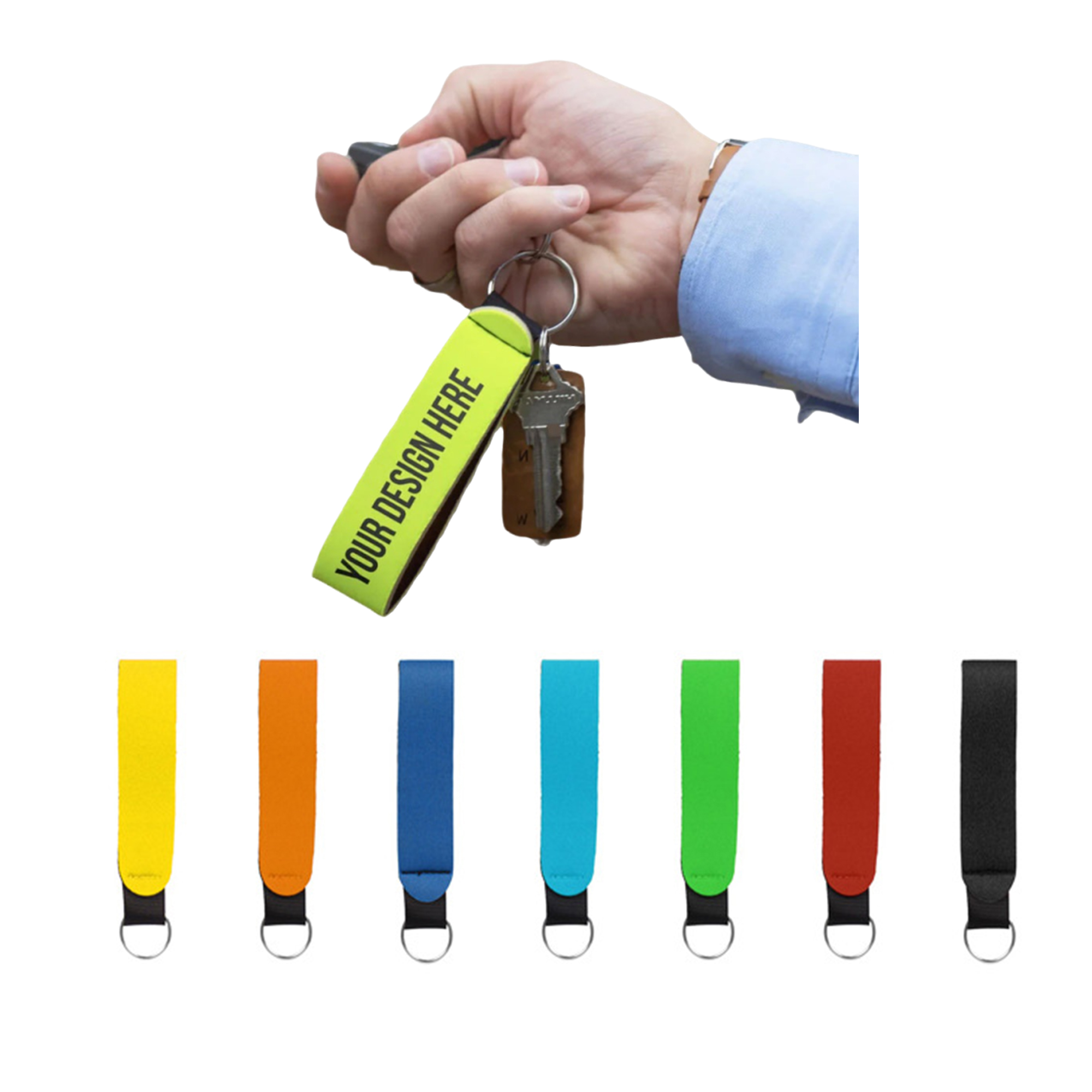 Color Pop Neoprene Key Ring 2