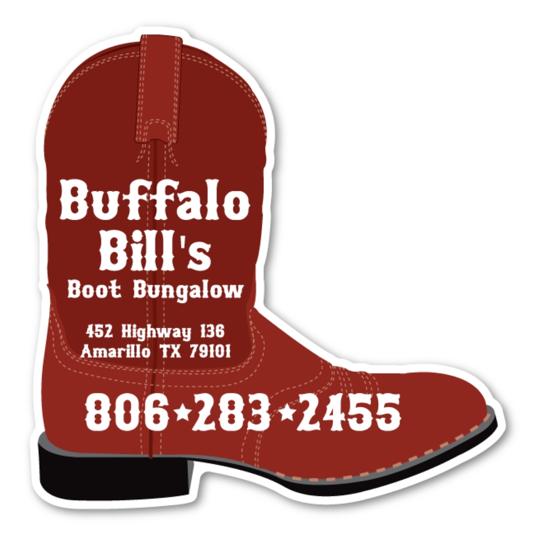 Cowboy Boot Magnet - 3.45" x 3.5" - 30 mil - Outdoor Safe