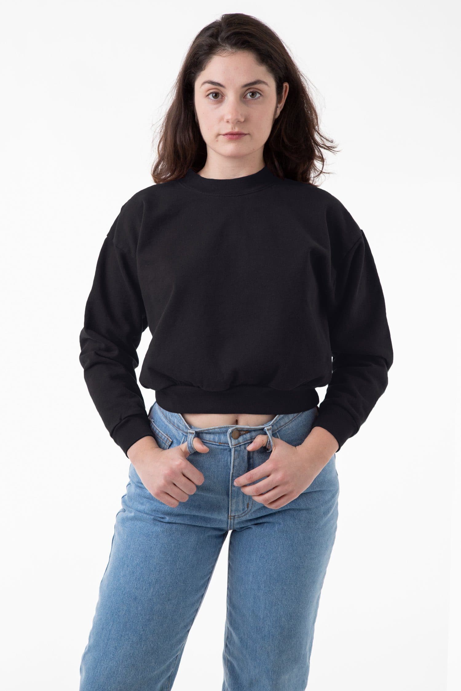 14 OZ GD HEAVY FLEECE CROPPED MOCK NECK PULLOVER 5