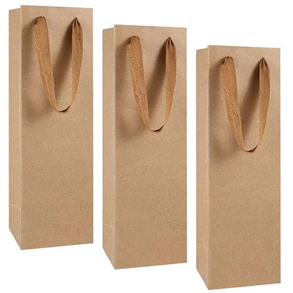 Kraft Paper Wine Bottle Gift Bags 5