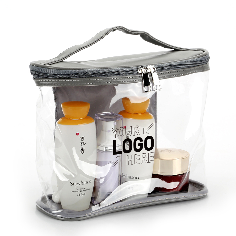 Transparent Makeup Cosmetic Bag With Zipper And Handle 3