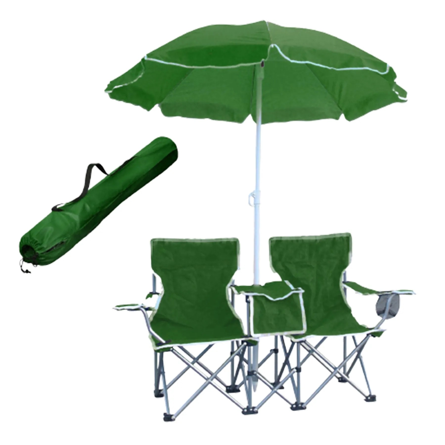 Folding Double Chairs W/ Umbrella 3
