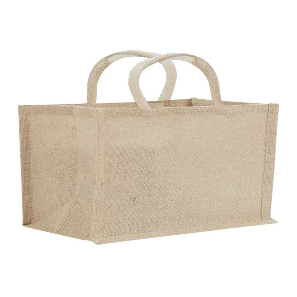 2-Bottle Horizontal Jute Tote 3