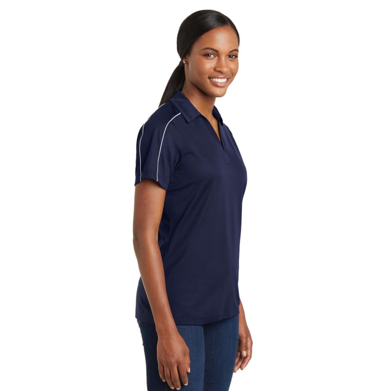 Sport-Tek Women's Micropique Sport-Wick Piped Polo. 18