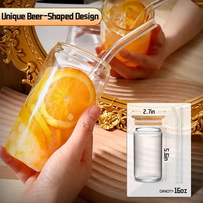 Glass Tumbler with Straw 4