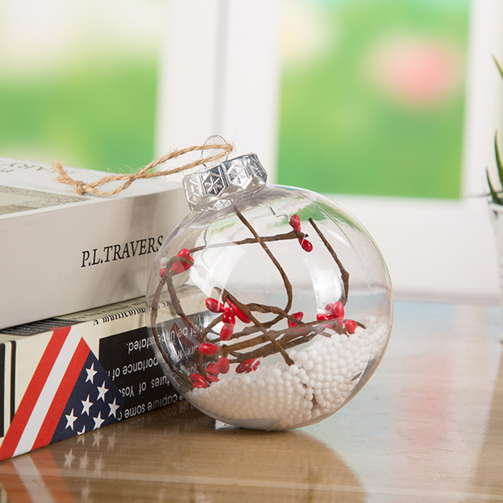 Christmas Tree 8cm Transparent Decorative Balls 2