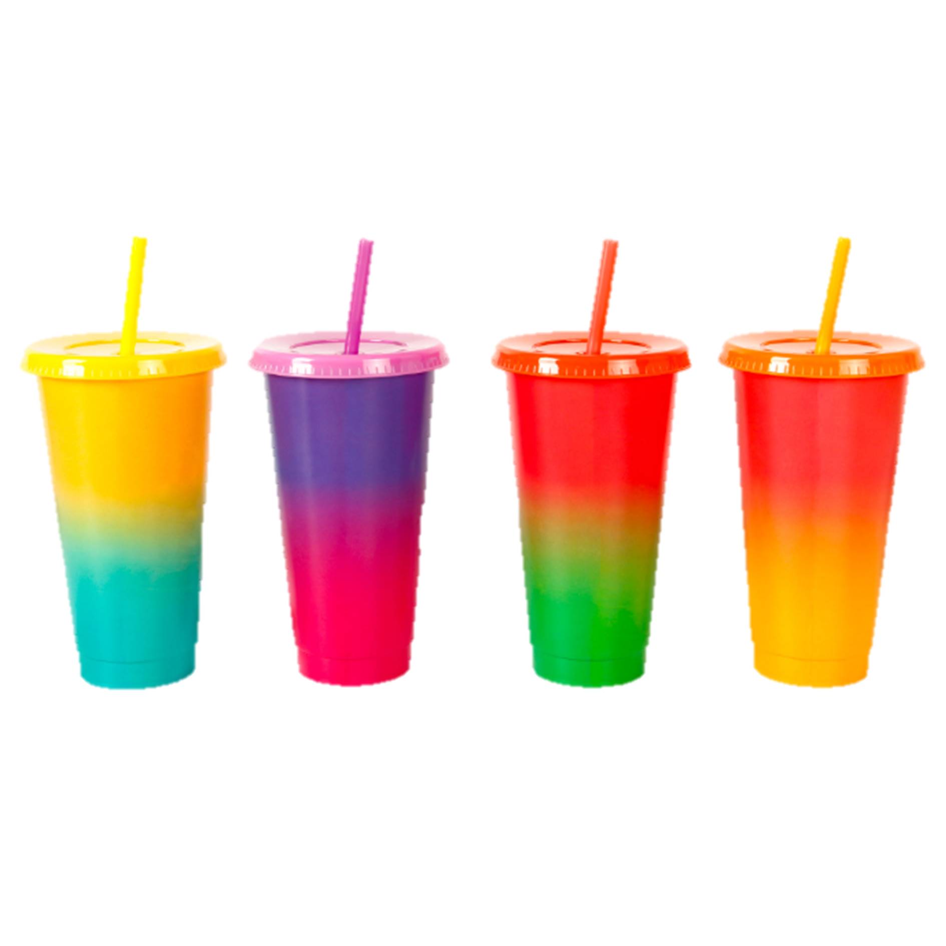 24 Oz. Heat Color Changing Straw Cup 3