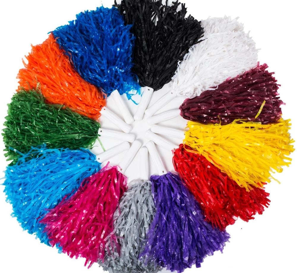 Pom-Poms with Paddle for Sports Team Spirit Cheering 3