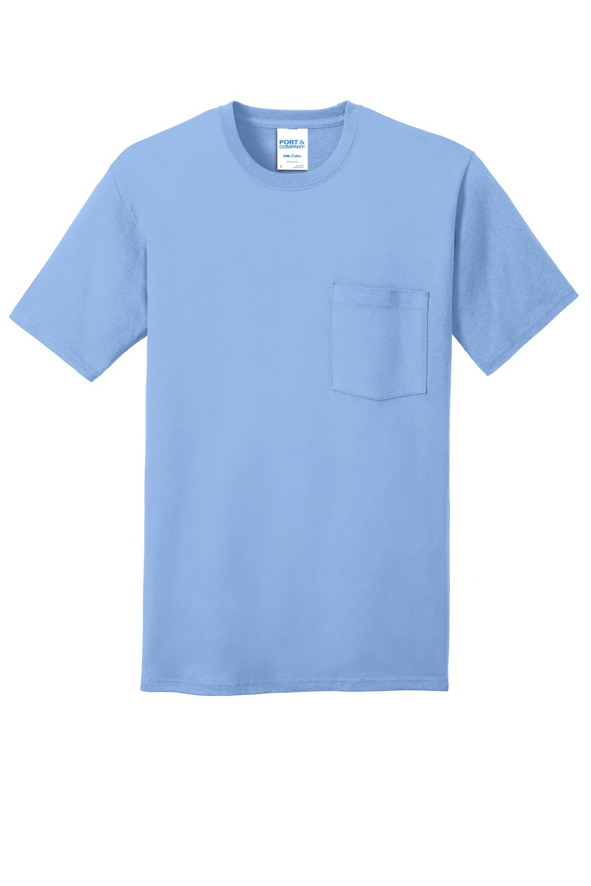 Port & Co Core Cotton Pocket Tee. PC54P 141