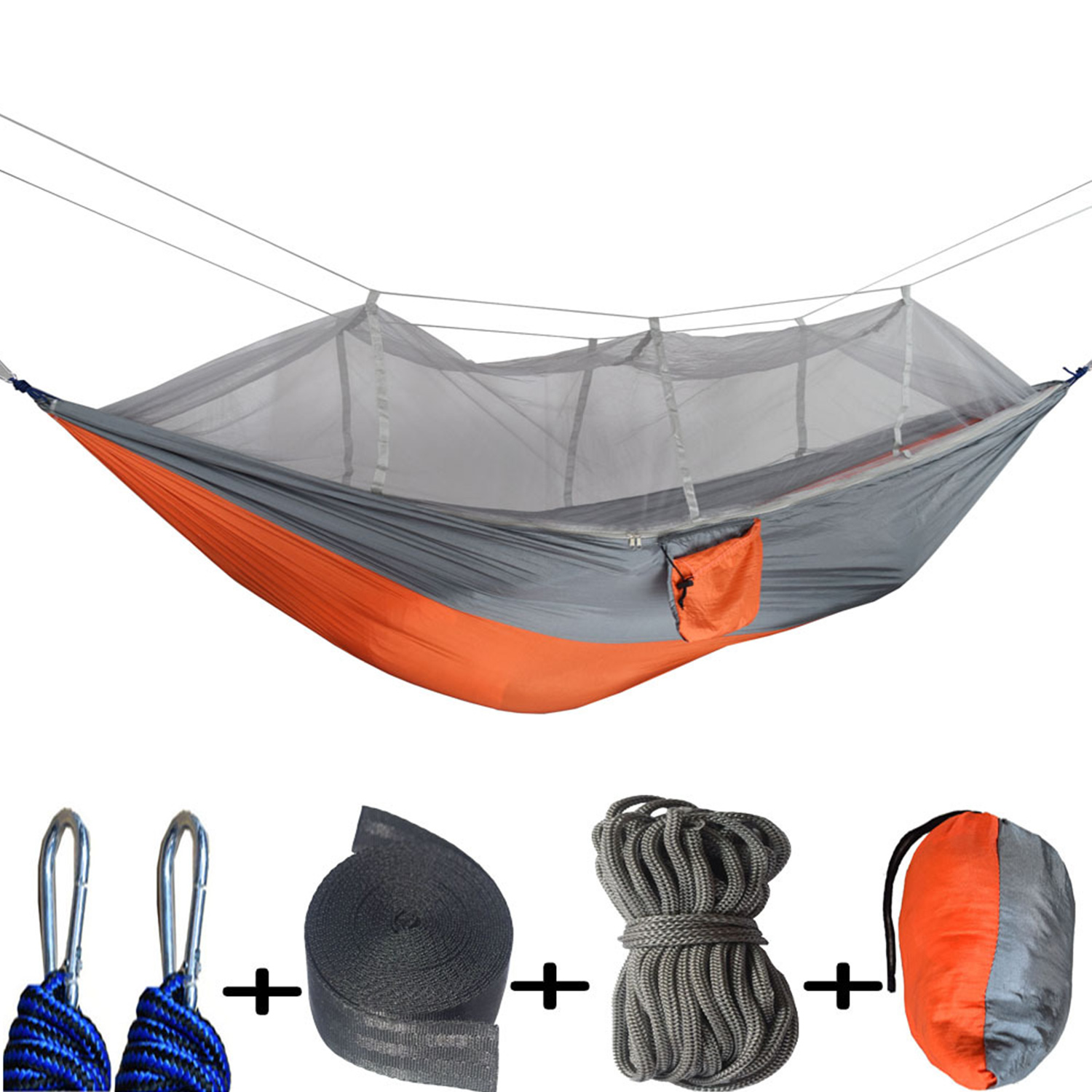 Nylon Camping Hammock w/ Mosquito Net 6