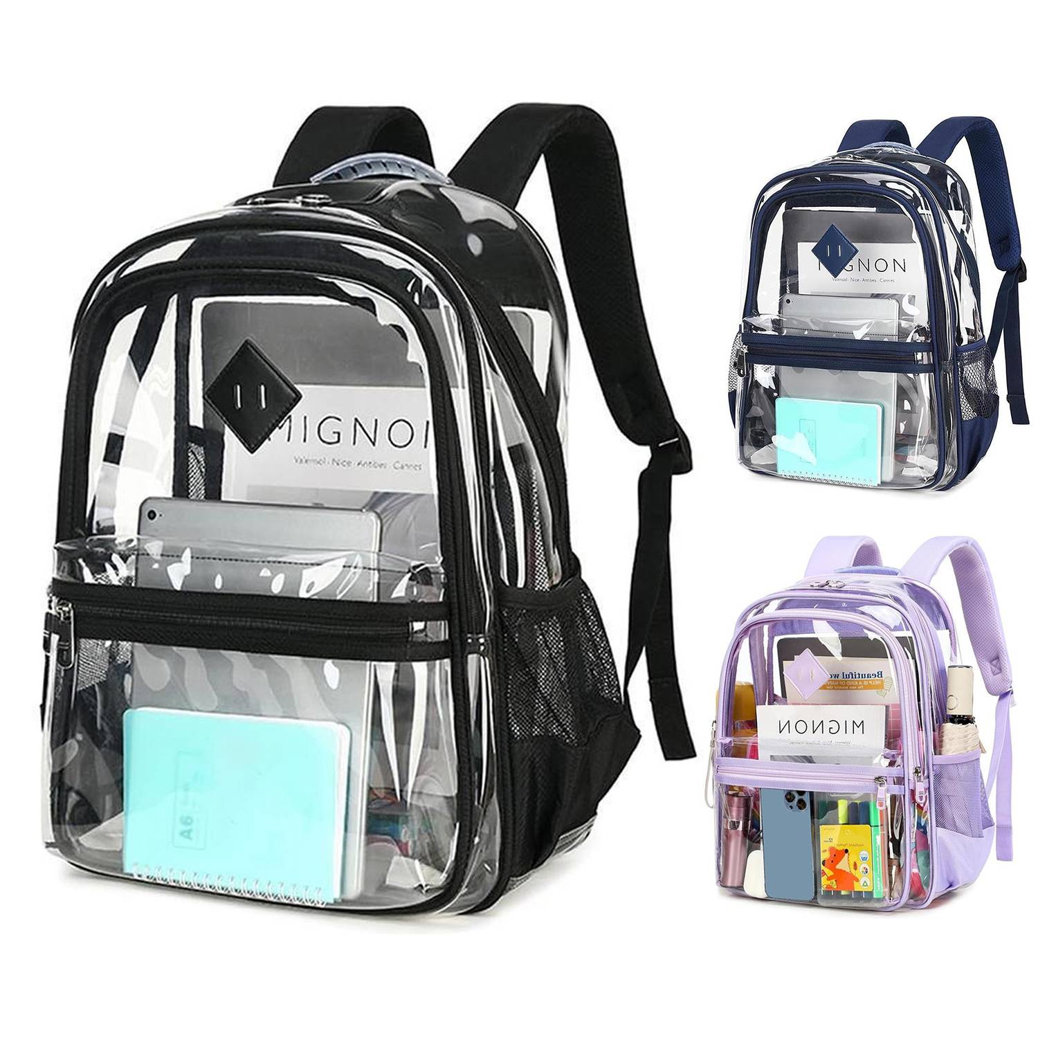PVC Waterproof Heavy Duty Clear Backpack 4