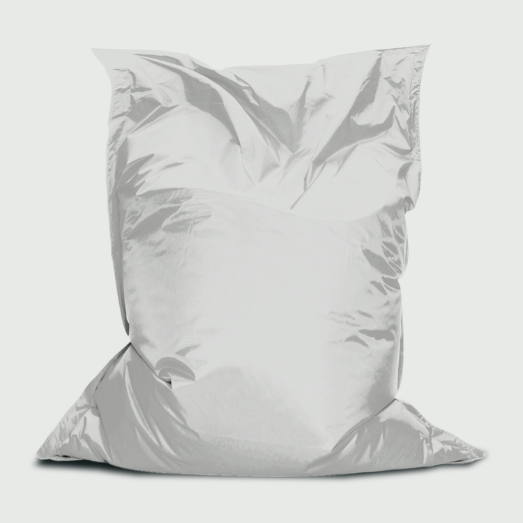 Branded Bean™ Bag Chair, Stock White Chair - 4.4'W x 5'H 2