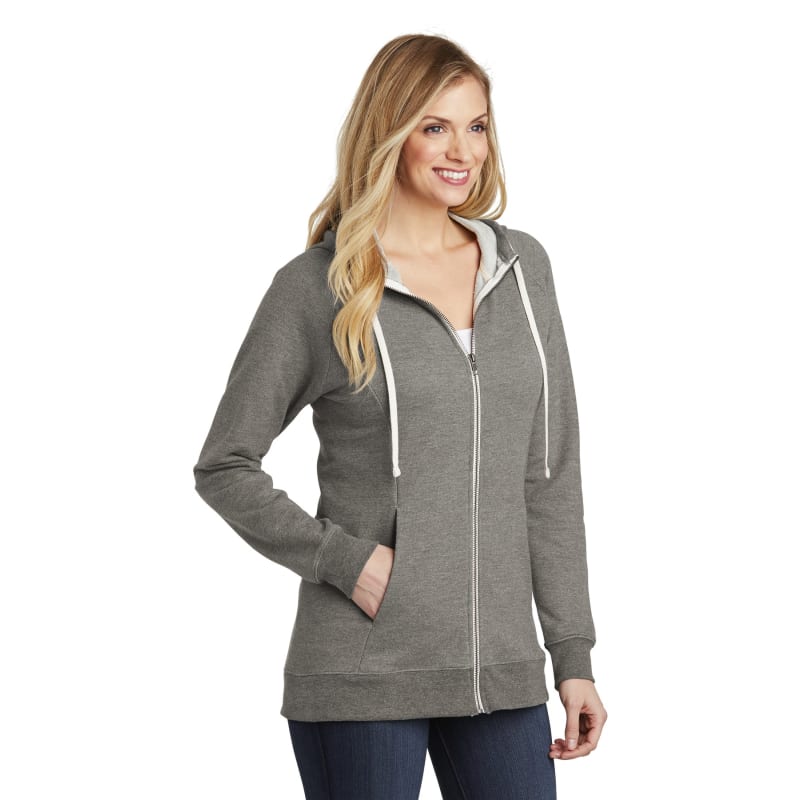 District Women's Perfect Tri French Terry Full-Zip Hoodie. 8