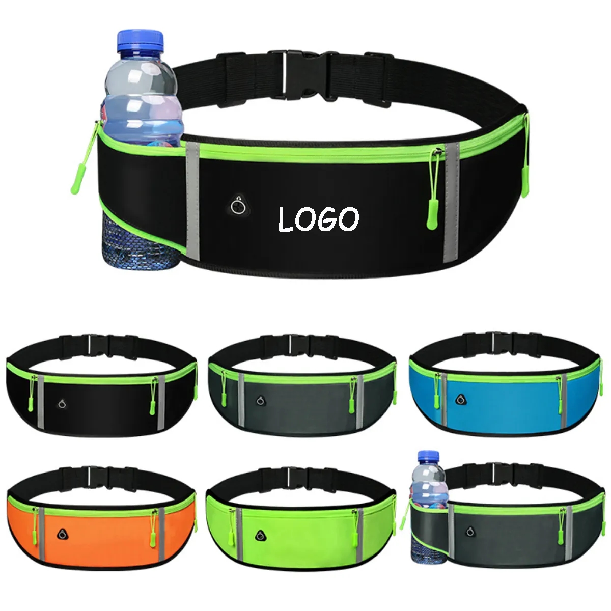 Running Belt Waist Fanny Pack Bag with Bottle Holder 2