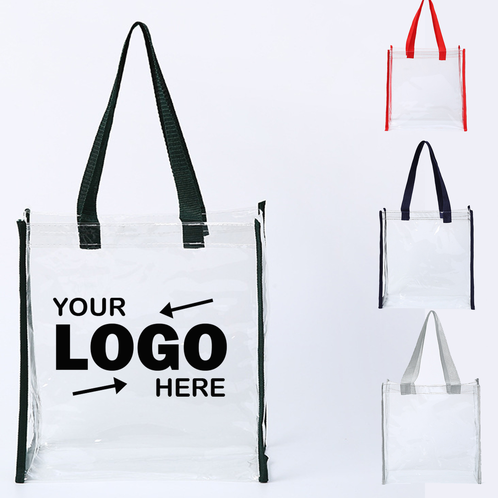 Durable Transparent PVC Handbag With Customizable Design For Shopping And Events 1
