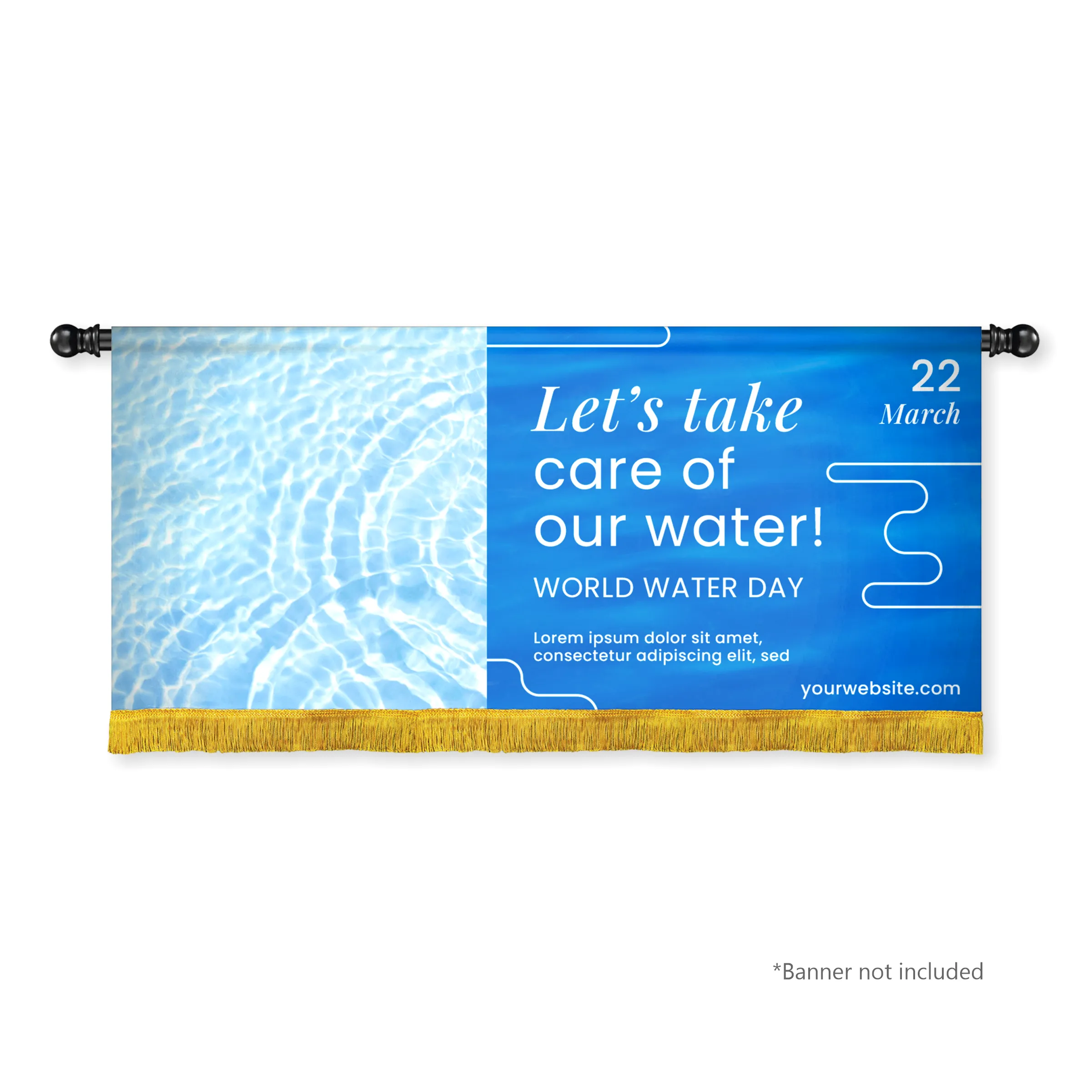 8' Flagpole with Ball Top Crown on both ends 1