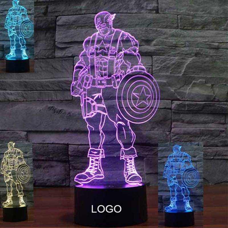 Captain America shield 3D night light 2