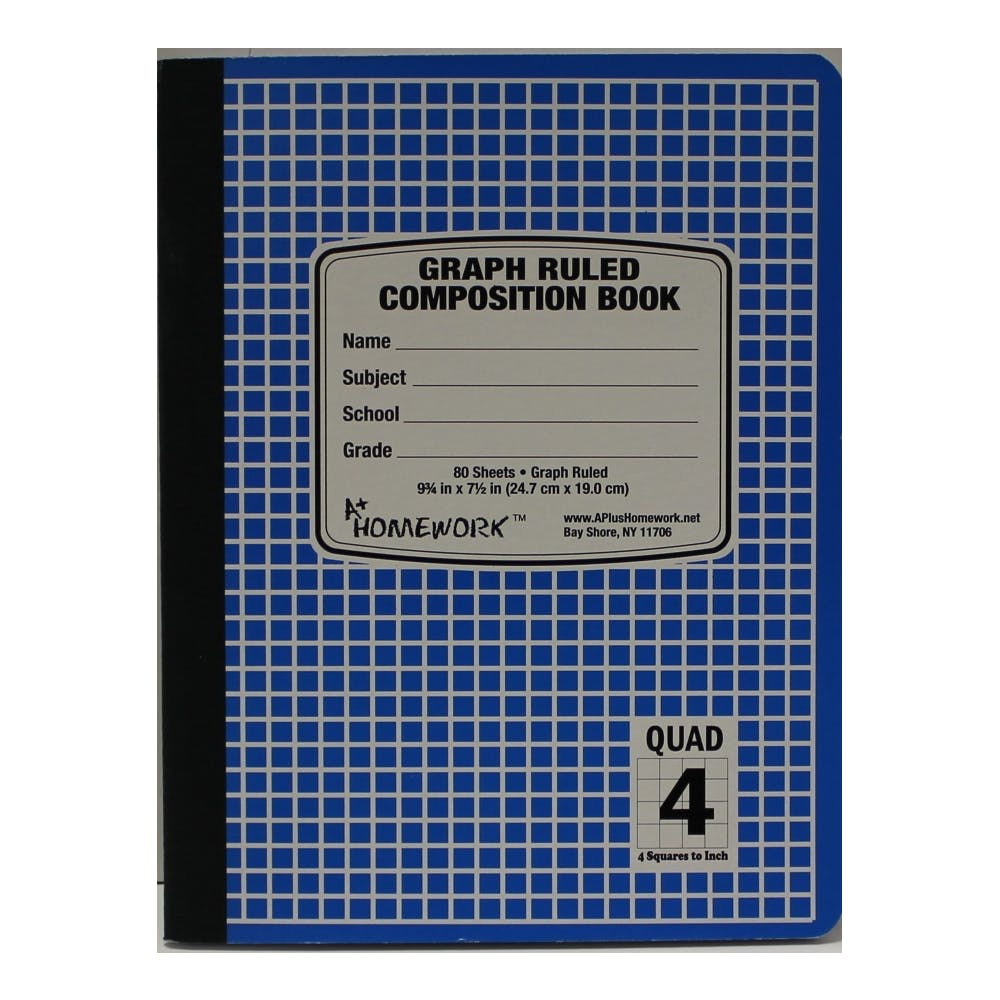 Graph Ruled Composition Books - 80 Sheets Blue 2